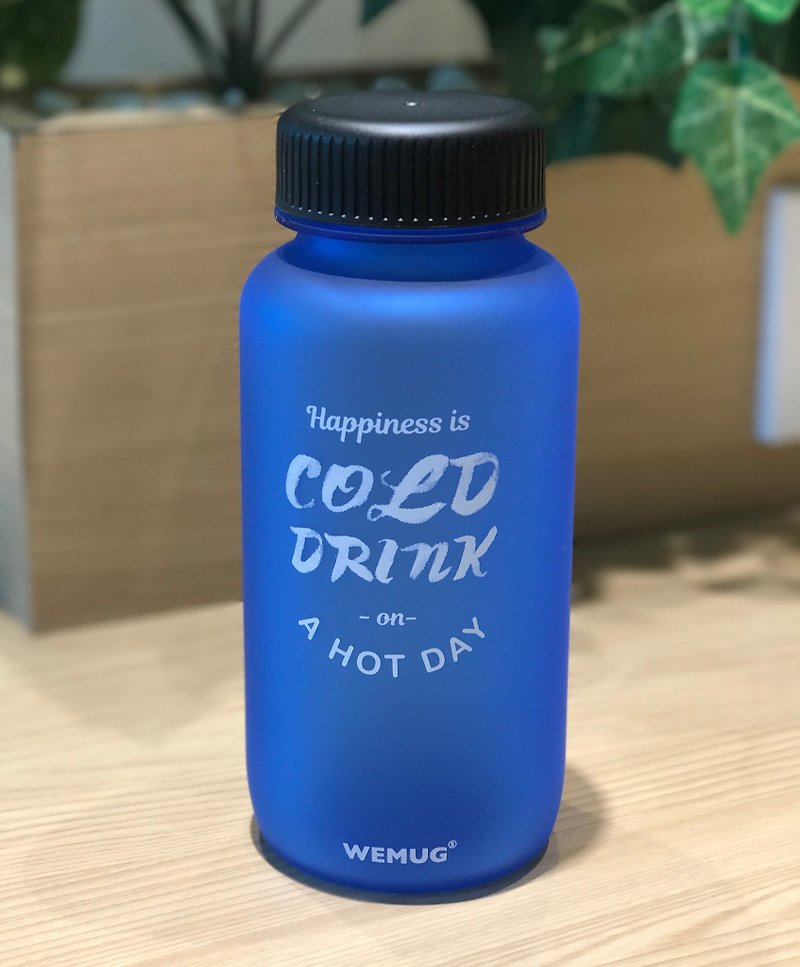 香港設計 禮物 霧光質感時尚 隨身水瓶 水壺- 藍色 COLD DRINK   - 水壺/水瓶 - 塑膠 藍色