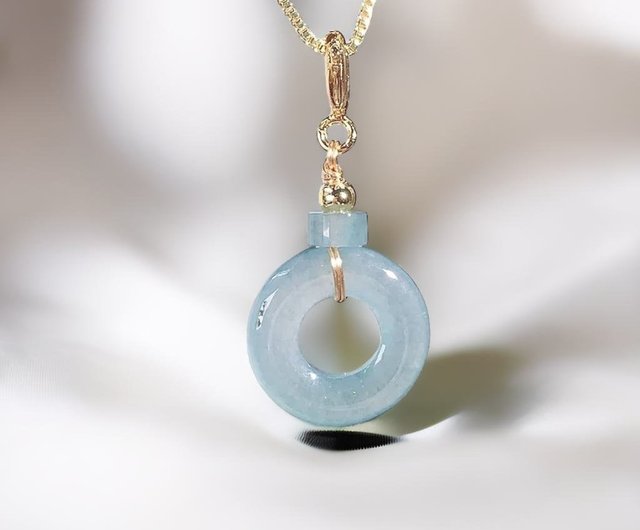 古の守護、平安を紡ぐ】翡翠 平安扣（へいあんこう）