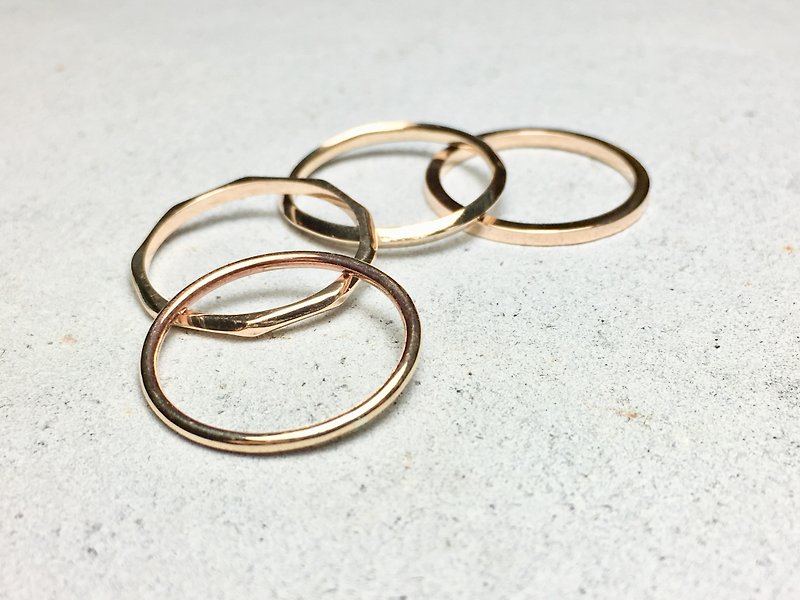[AJEOSSI hand DIY] × × custom Bronze, Bronze × fine red ring (4) - แหวนทั่วไป - ทองแดงทองเหลือง สีทอง