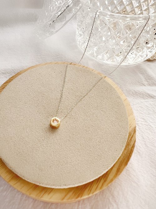 The Moon 牧光質感飾品 【精緻禮盒】圓形鏤空愛心項鍊-所在 #輕珠寶 鋯石 日系簡約