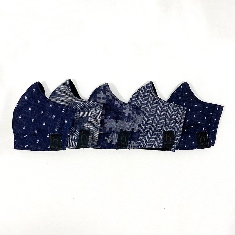 【Recycled Denim Series】Multifunctional Mask - Face Masks - Other Man-Made Fibers Blue