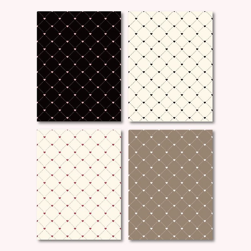 Heart grid _ memo paper set - Sticky Notes & Notepads - Paper 