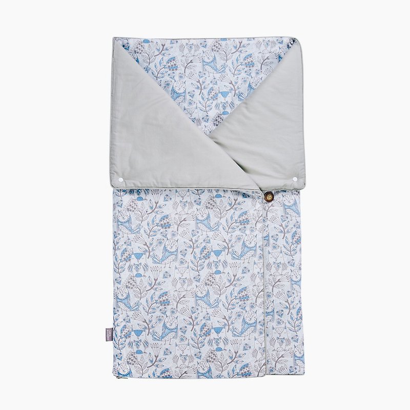 4-in-1 Swaddle Pouch & Blanket - Owl - Other - Cotton & Hemp Blue
