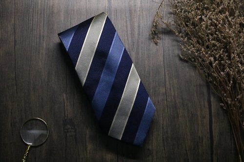 壞紳士 經典大條紋真絲領帶/百搭商務紳士necktie