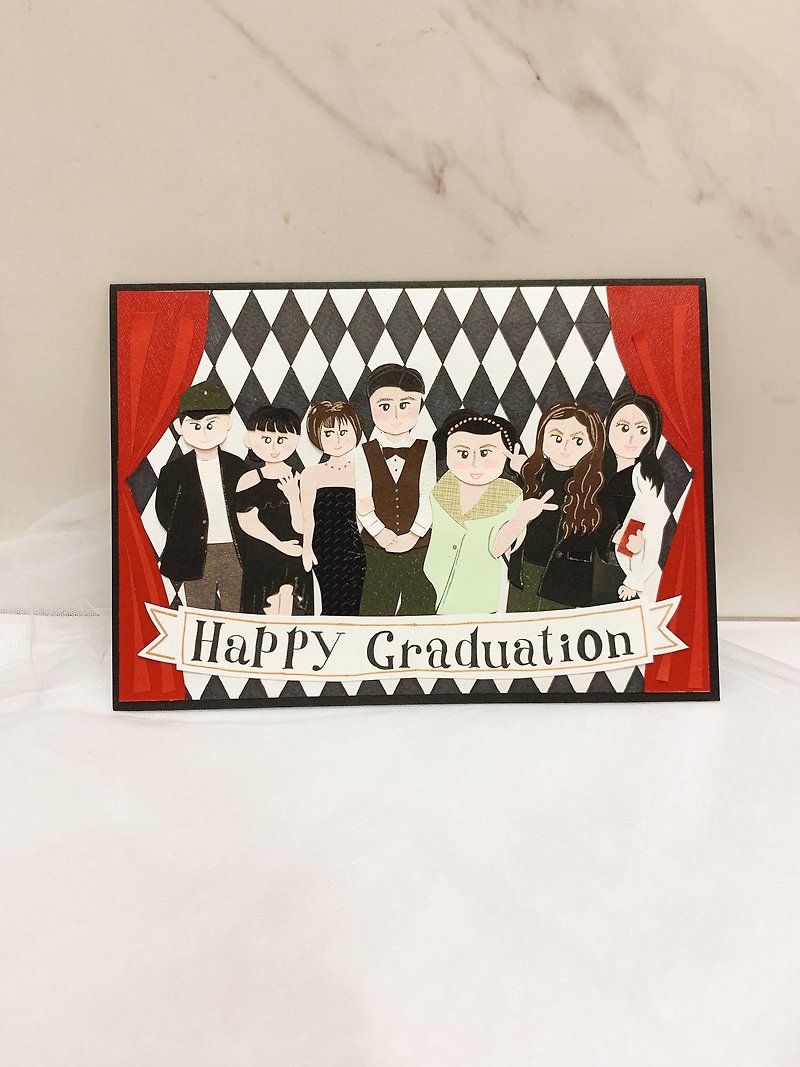[Customized] Graduation party farewell card (please discuss before placing an order) - การ์ด/โปสการ์ด - กระดาษ สีกากี