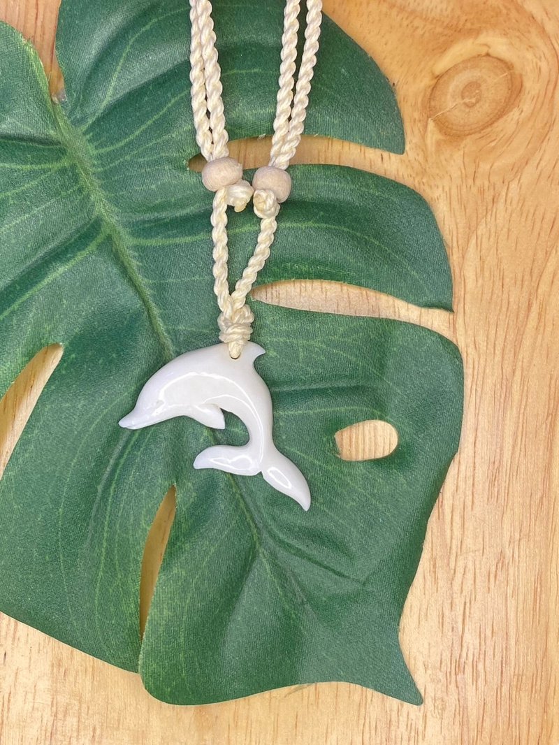 Hand polished necklace playful dolphin swing girl club SFG_CLUB - สร้อยคอ - วัสดุอื่นๆ 