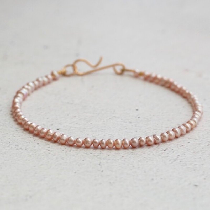 Pink  fresh water pearl bracelet - Bracelets - Pearl Pink