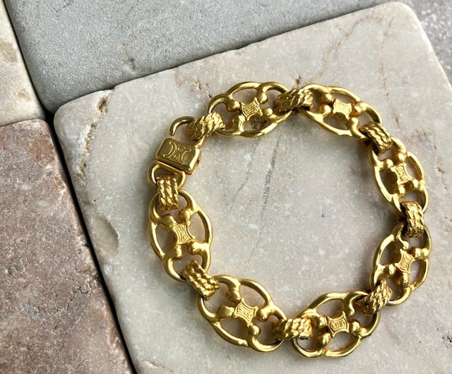 日本直送 名牌中古包 】CELINE セリーヌ ブレスレット ゴールド