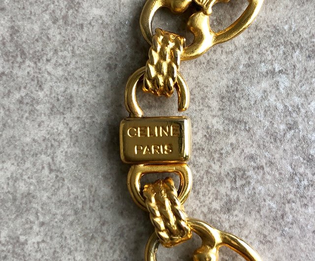 CELINE ブレスレット ヴィンテージ CELINE セリーヌ ブレスレット ゴールド ブラゾン vintage
