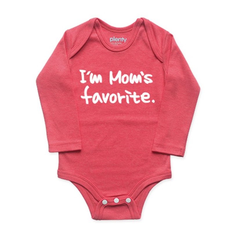 包屁衣 連身衣 mom's favorite(番茄紅) - 嬰兒連身衣/包被/包巾 - 棉．麻 紅色
