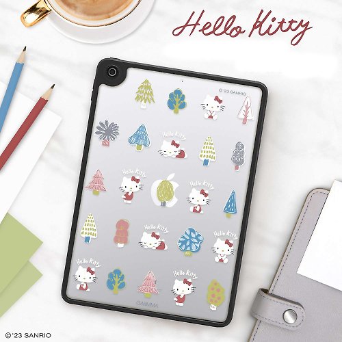 永橙.GARMMA-三麗鷗/LINE FRIENDS/蠟筆小新正式授權商 GARMMA Hello Kitty iPad 9/8/7 & iPad Air 4/5保護套 森林探險