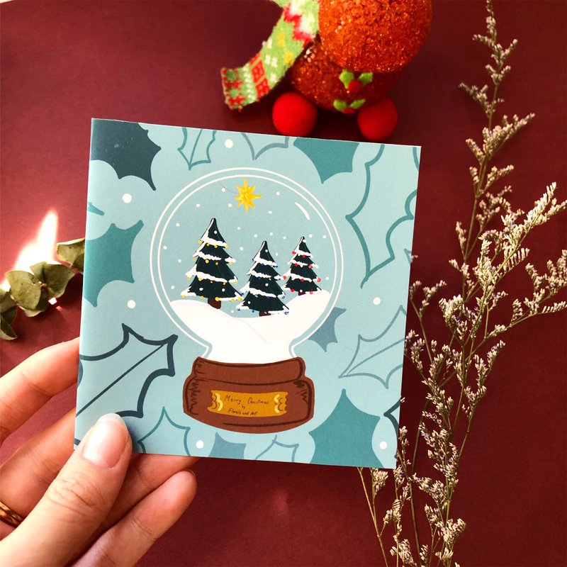 Snow Globe Christmas Card - การ์ด/โปสการ์ด - กระดาษ หลากหลายสี