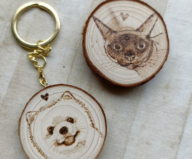 Wood on sale burning keychain