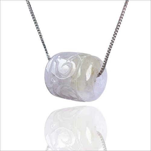 瓔珞珠寶盒 E.L.Jewelry Box 【萬事亨通】冰種紫羅蘭翡翠路路通項鍊| 天然緬甸翡翠A貨| 送禮