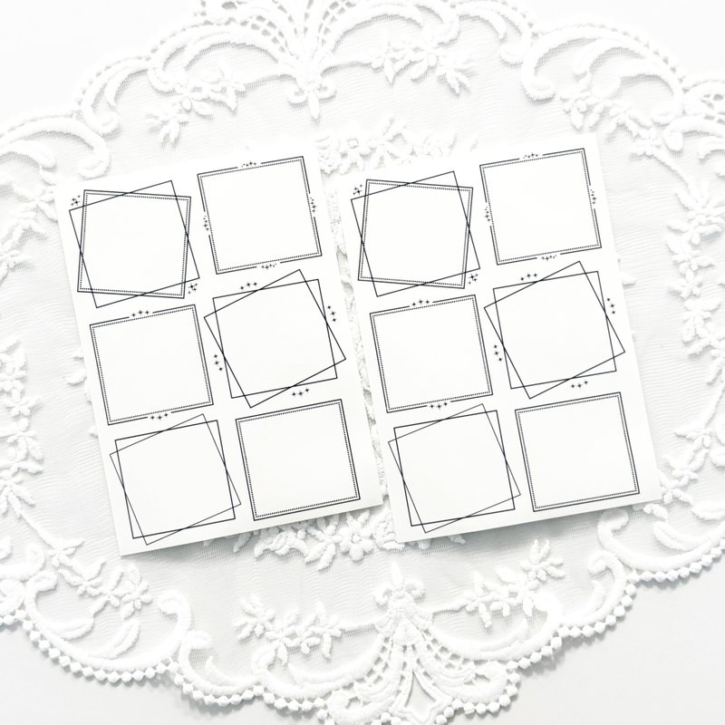 Angle Transparent Sticker - 貼紙 - 其他材質 黑色