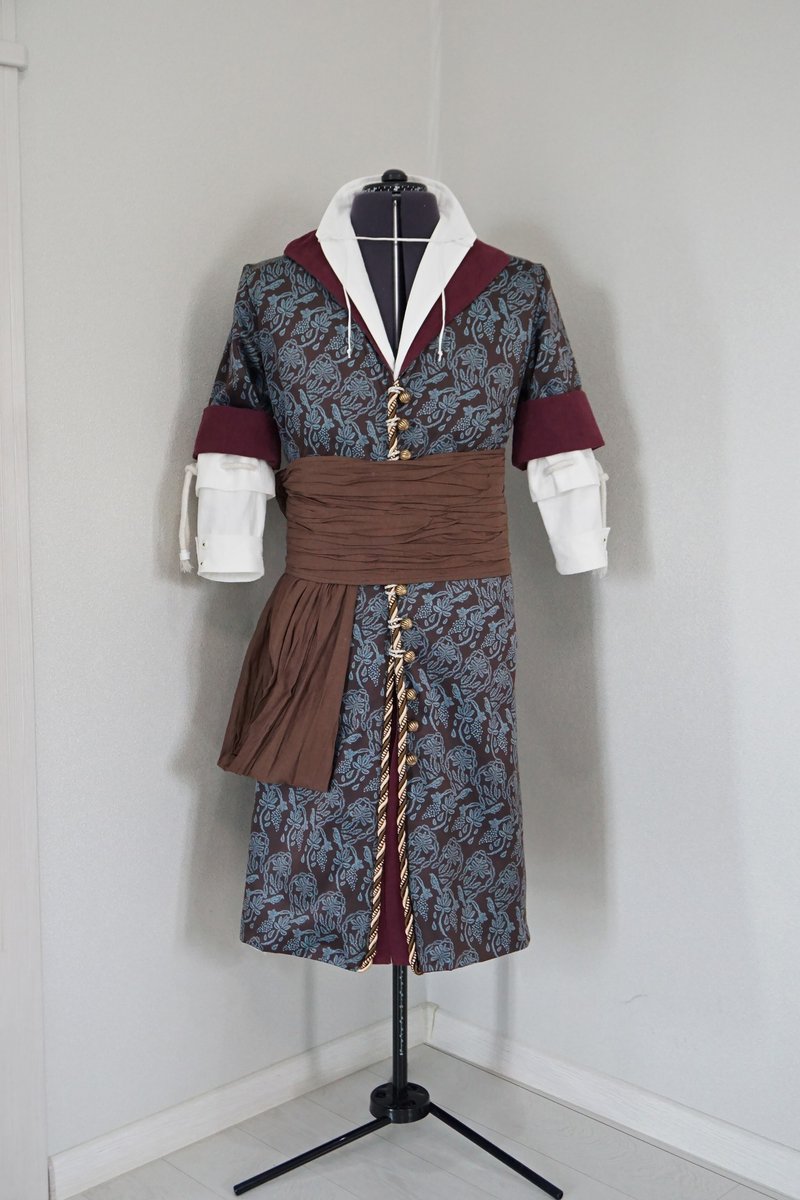 Olgierd von Everec cosplay costume - Witcher 3 cosplay - เสื้อโค้ทผู้ชาย - วัสดุอื่นๆ สีน้ำเงิน