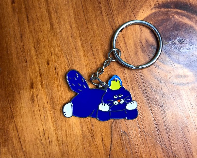 Brumalu and Bird Friends Metal Keyring - Other - Other Metals Blue
