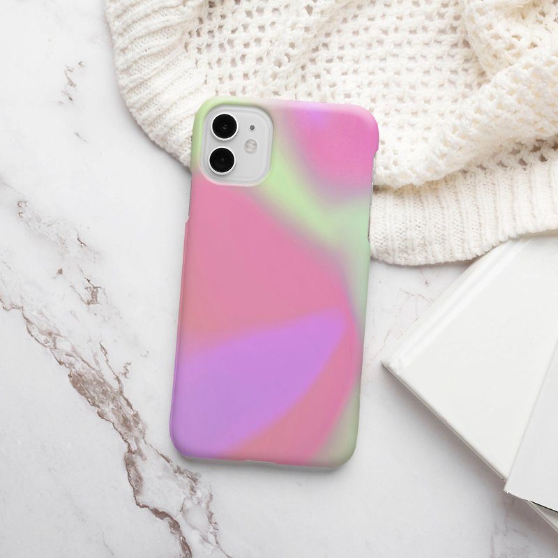 Customized iPhone Matte Case 14 13 Pro Unicorn Liquid Gradient 4 9 Pink Blue - Phone Cases - Plastic Multicolor