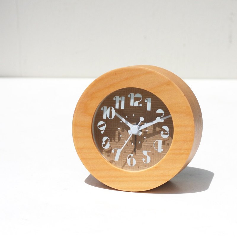 櫻桃時光 圓木鬧鐘 - 時鐘/鬧鐘 - 木頭 咖啡色