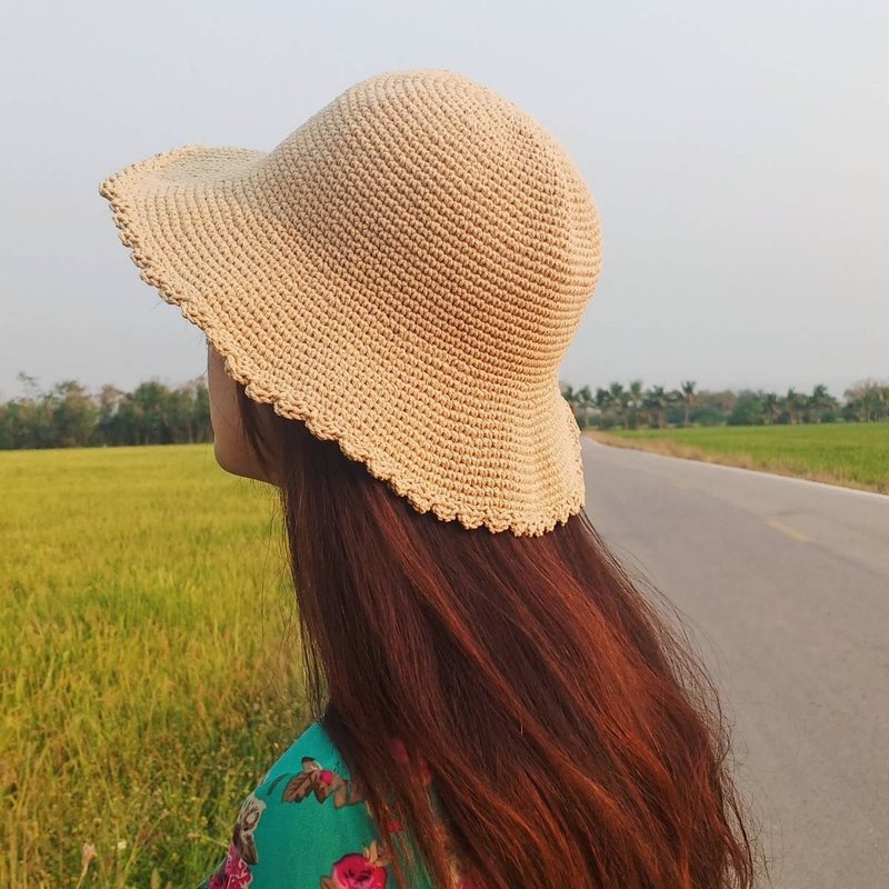 Crochet hat, sun hat, bucket hat - 帽子 - 棉．麻 