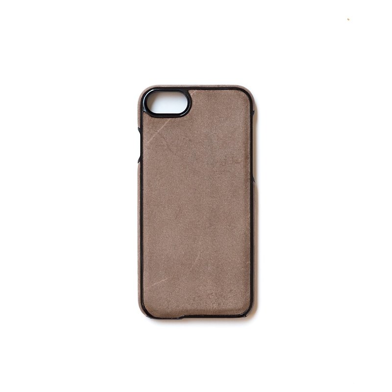Patina leather handmade frame all - inclusive iPhone leather case - เคส/ซองมือถือ - หนังแท้ สีเทา
