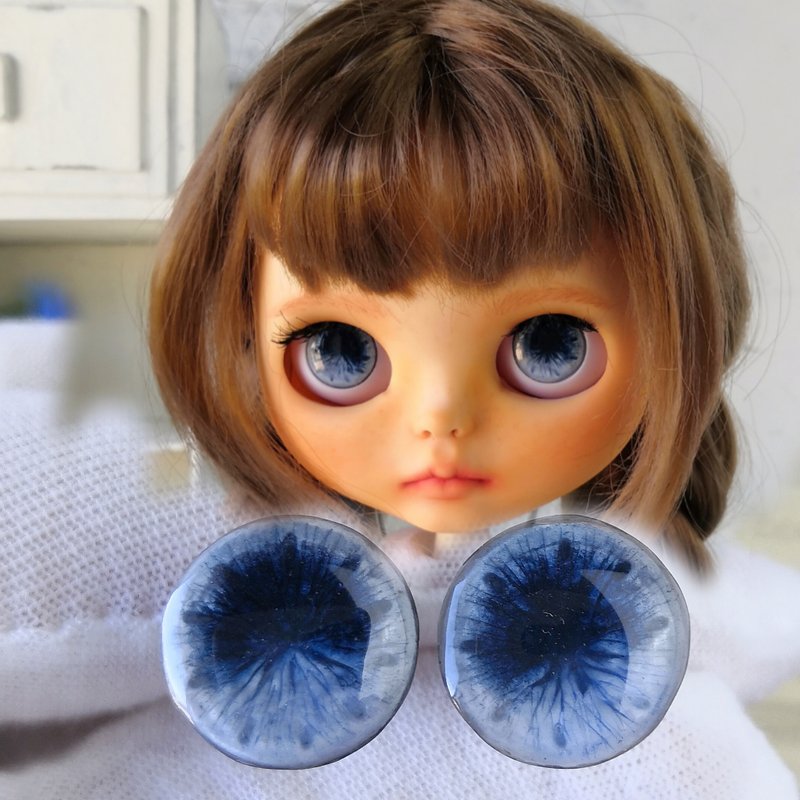 3D Eye chips 14mm, doll Eye chips for Custom Blythe - Stuffed Dolls & Figurines - Resin 