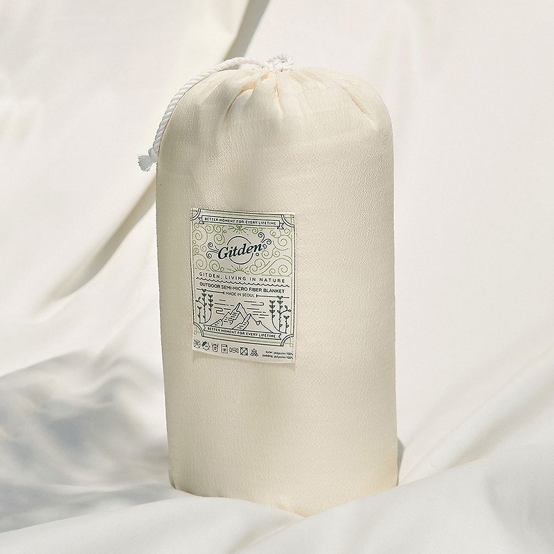 韓國 Gitden 防蚊泡泡紗露營雙人被 - 床包/寢具 - 聚酯纖維 白色