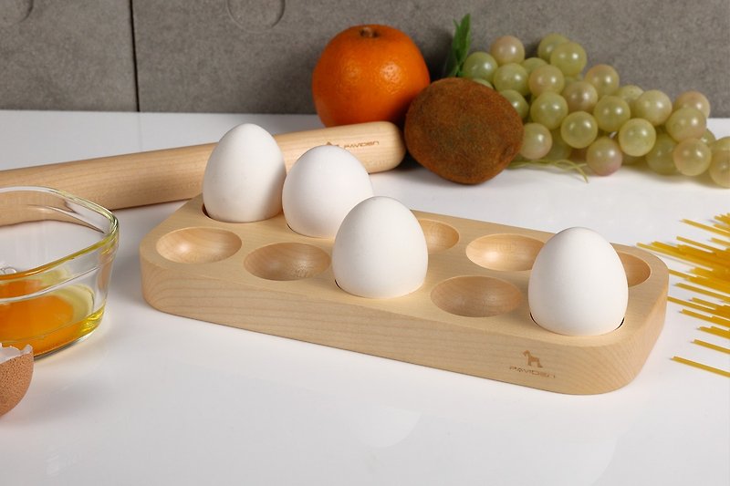 Nordic style 10 trough egg rack L (Maple) - Cookware - Wood 