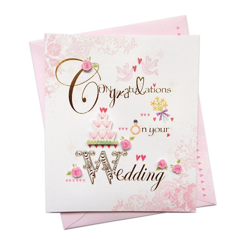 婚禮的祝福【Hallmark-JP立體卡片 結婚賀喜】 - 卡片/明信片 - 紙 粉紅色