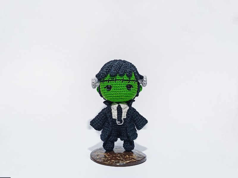 Frankenstein Halloween Crochet Doll - Stuffed Dolls & Figurines - Silk Green