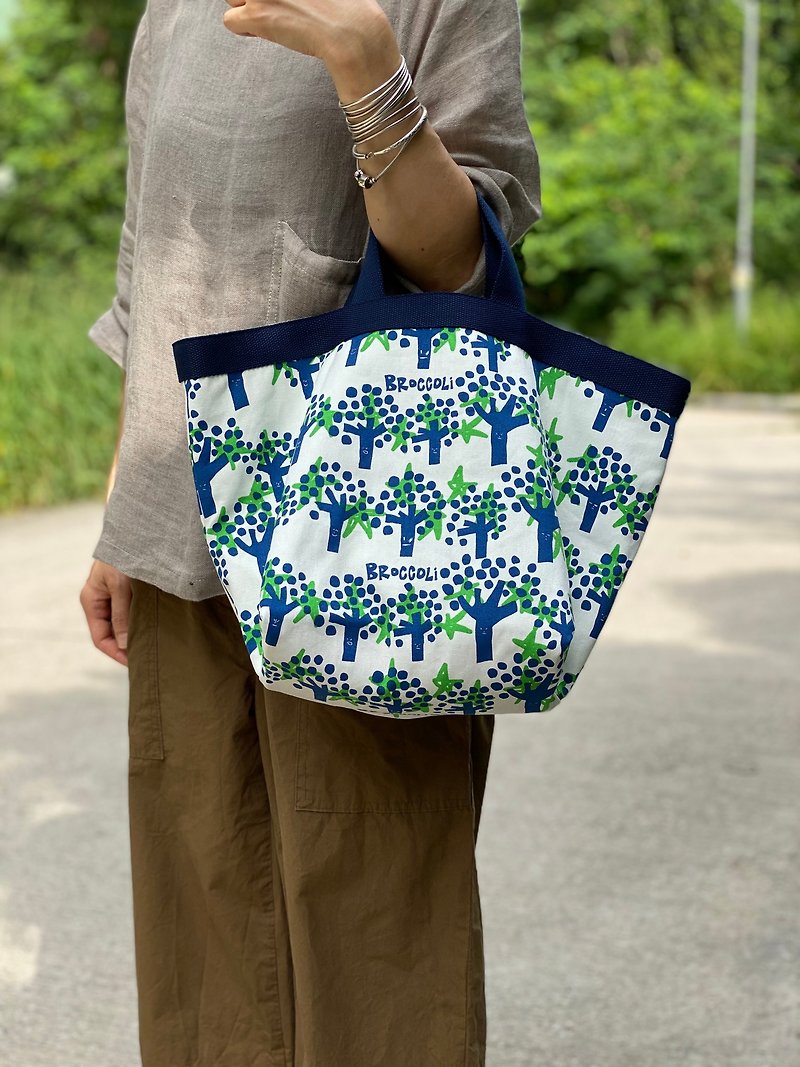 Handmade printed canvas handbag/handbag - Handbags & Totes - Other Materials Multicolor