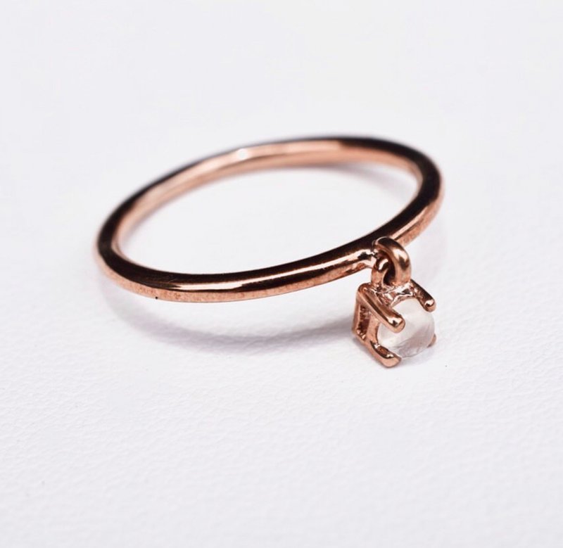 minimtinybling gemstone ring #minimsignature - 戒指 - 純銀 