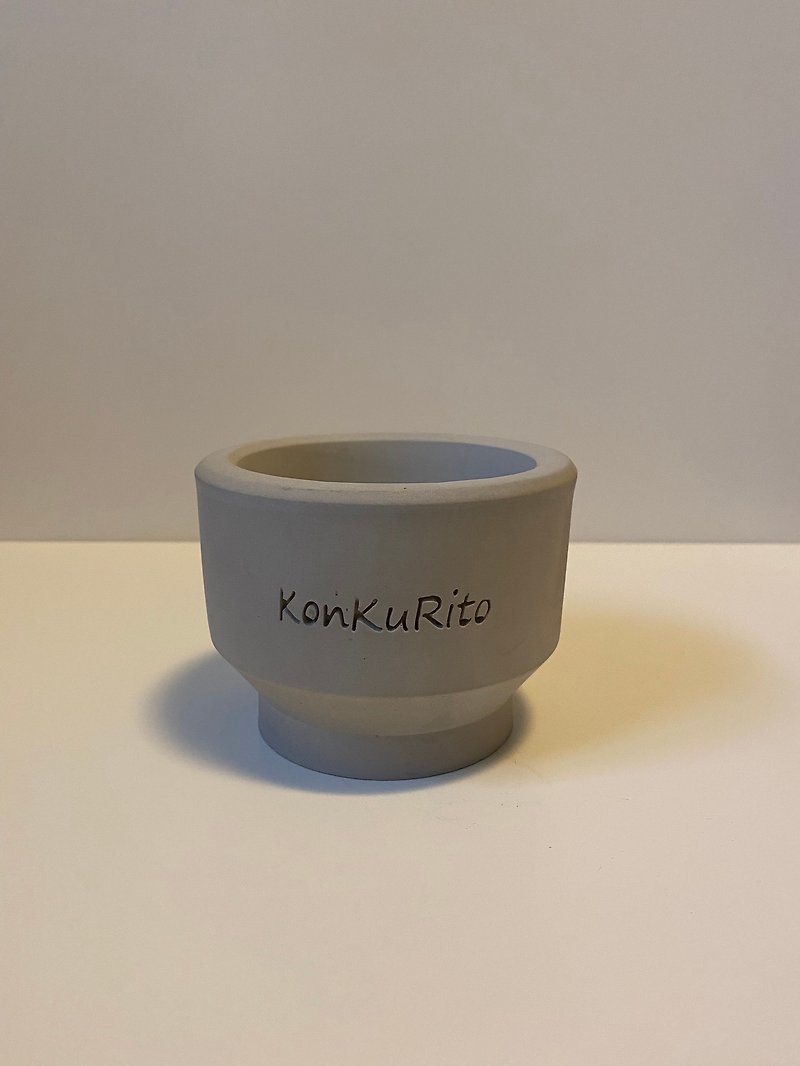 [Popular Texture] KonKuRito Joint Cement Basin Marl - ตกแต่งต้นไม้ - ปูน สีเทา