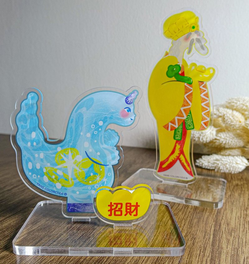 祈福擺件 (土地公、五腳波比招財聚寶) - 玩偶/公仔 - 壓克力 多色