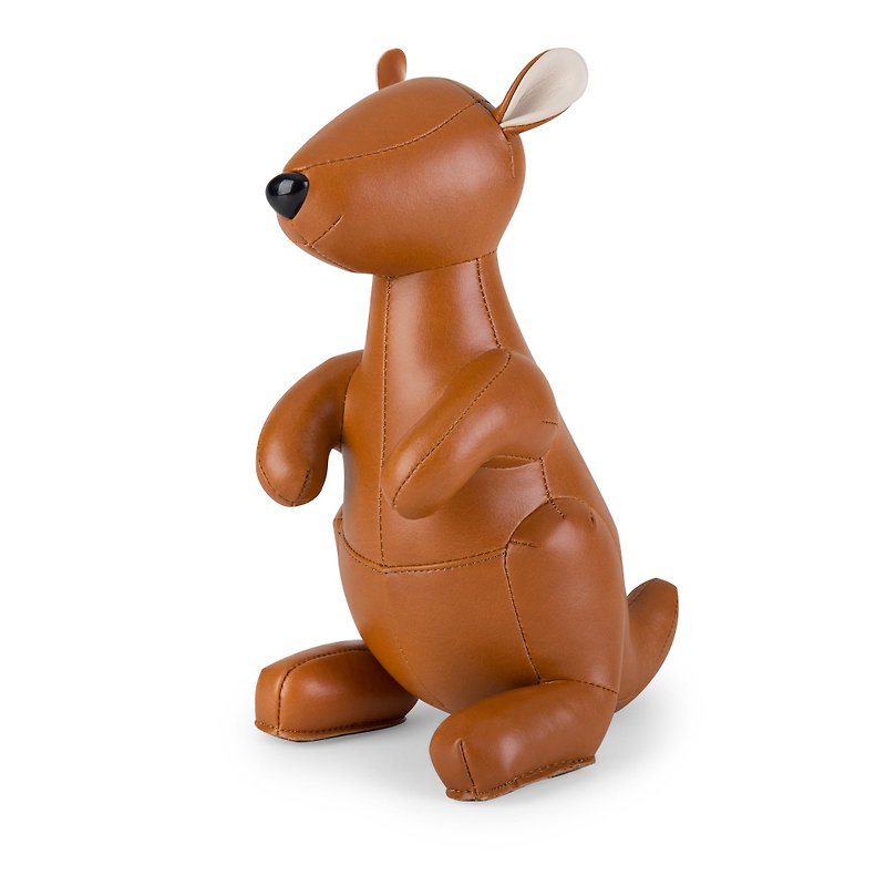 Zuny - Kangaroo Kurio 袋鼠造型動物書擋 - 擺飾/家飾品 - 人造皮革 多色
