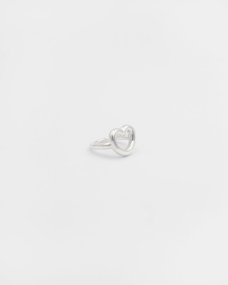 Heart-shaped donut ring / gift customization - แหวนทั่วไป - เงินแท้ สีเงิน