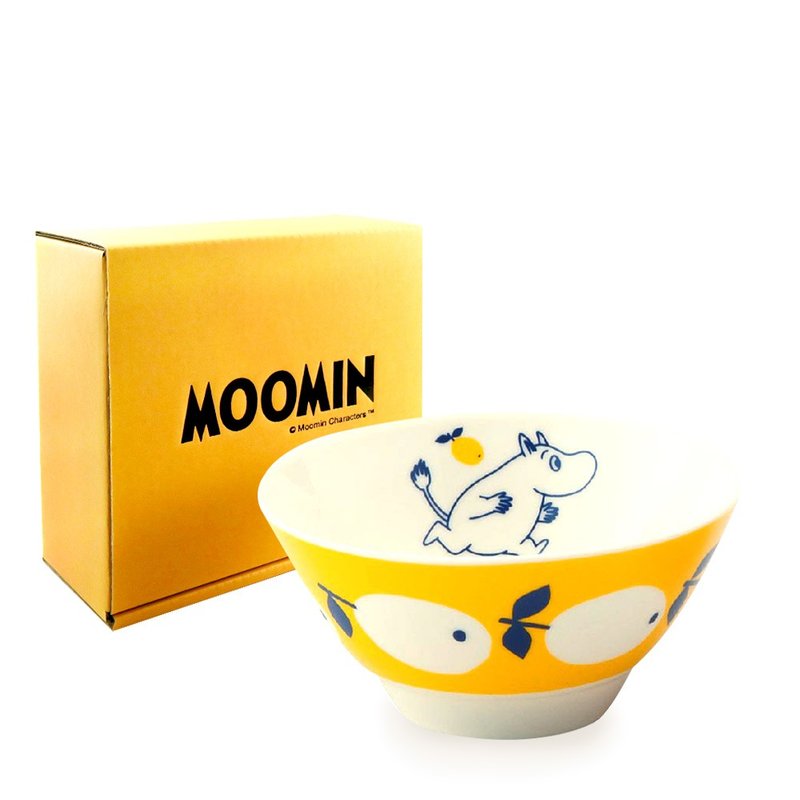 【Japanese Yamaka】moomin painted ceramic bowl gift box 1 (MM031-312) - Bowls - Porcelain White