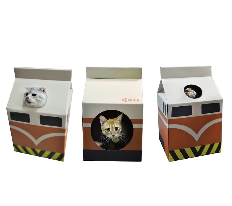 Train cat house cat house cat litter exclusive pet supplies cat catching house - อุปกรณ์แมว - กระดาษ สีส้ม