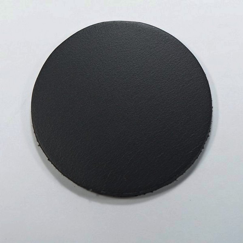 Leather, leather pad, coaster, insulation pad, round 7.5 cm, 5 pieces, 60 yuan/piece - ที่รองแก้ว - หนังแท้ 