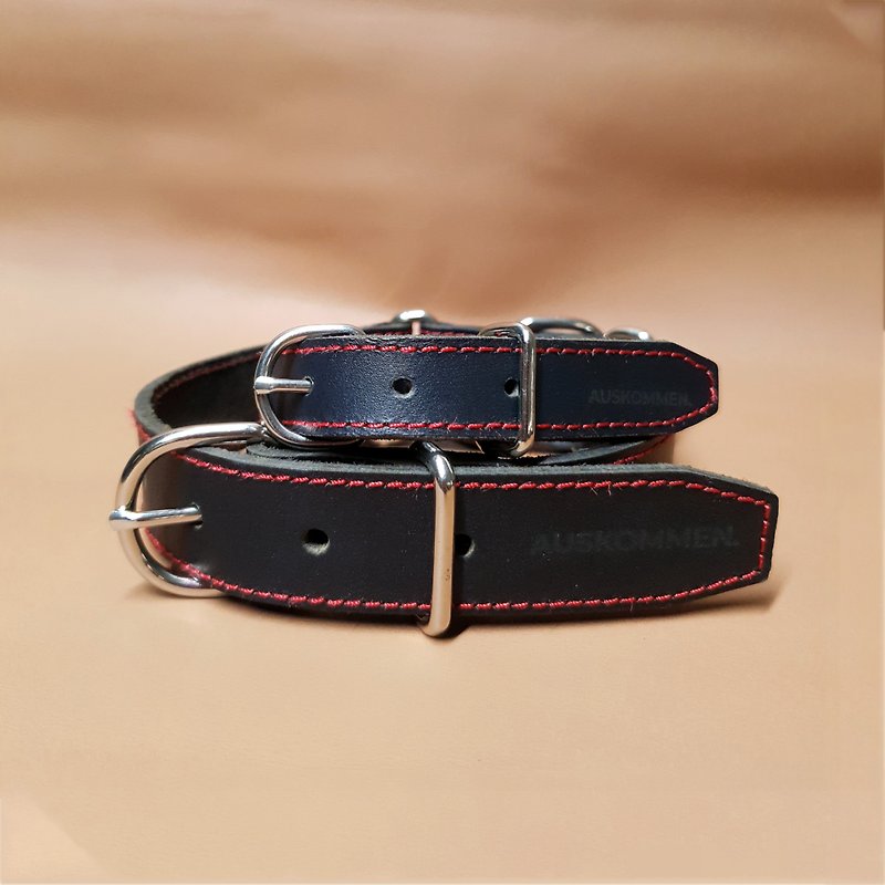 Auskommen leather collar - ปลอกคอ - หนังแท้ 