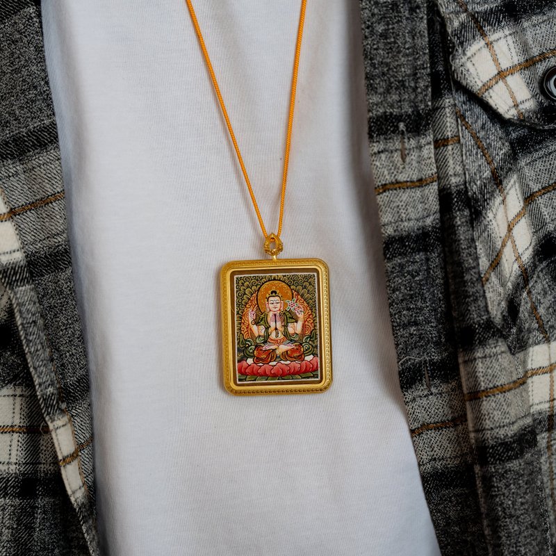 観音菩薩 手作りペンダント – 神聖な恵みと悟りの象徴 - ネックレス - その他の素材 多色