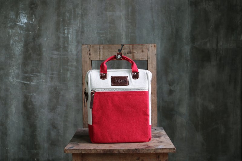 BAG BREAD : STRAWBERRY JAM - กระเป๋าเป้สะพายหลัง - เส้นใยสังเคราะห์ สีแดง