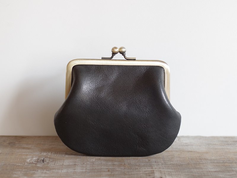 Nume leather square purse black - Wallets - Genuine Leather Black