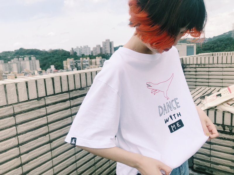 Dance With Me Wide and Wide T-shirt - Women's T-Shirts - Cotton & Hemp White