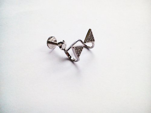 irisjjewellery 純銀螺絲夾耳環