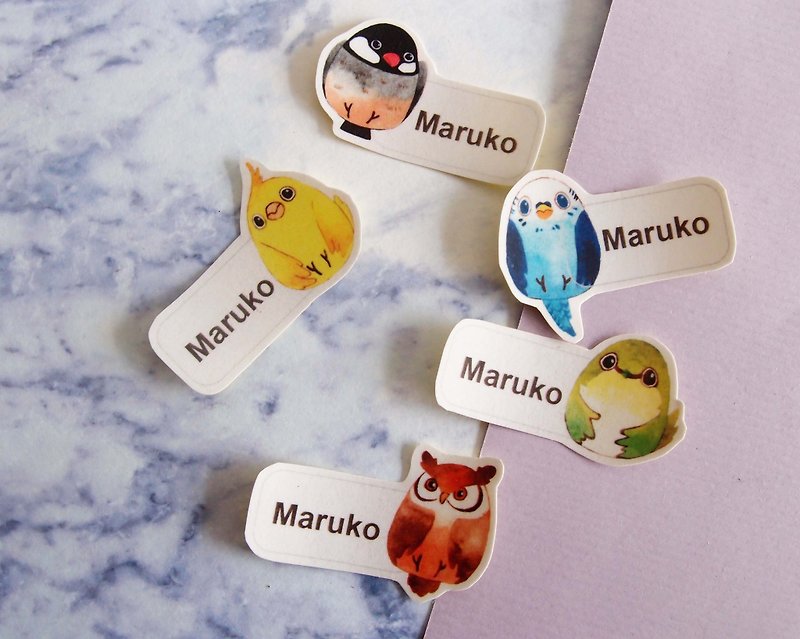 Custom bird egg name stickers - สติกเกอร์ - กระดาษ หลากหลายสี