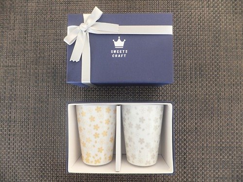 sweetscraft 櫻花陶瓷杯子 (高款) 2入禮盒組 顏色可自選