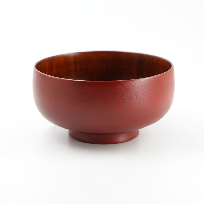 Natural Color Lacquerware - Soup Bowl - ถ้วยชาม - ไม้ สีแดง