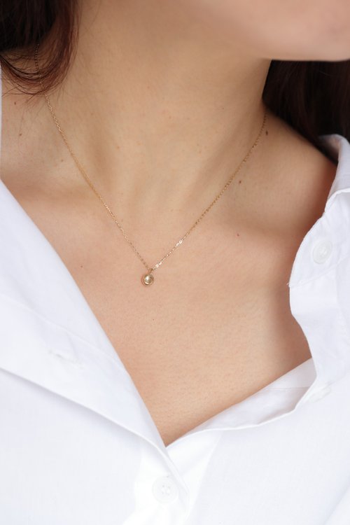 CHARIS GRACE 14K Gold Bean Necklace 金豆豆項鍊