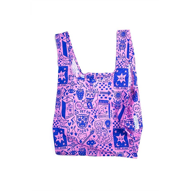 British Kind Bag-environmentally friendly storage shopping bag-Chinese-Amy Hastings co-branded-Hu Lai Miao - กระเป๋าถือ - วัสดุกันนำ้ หลากหลายสี